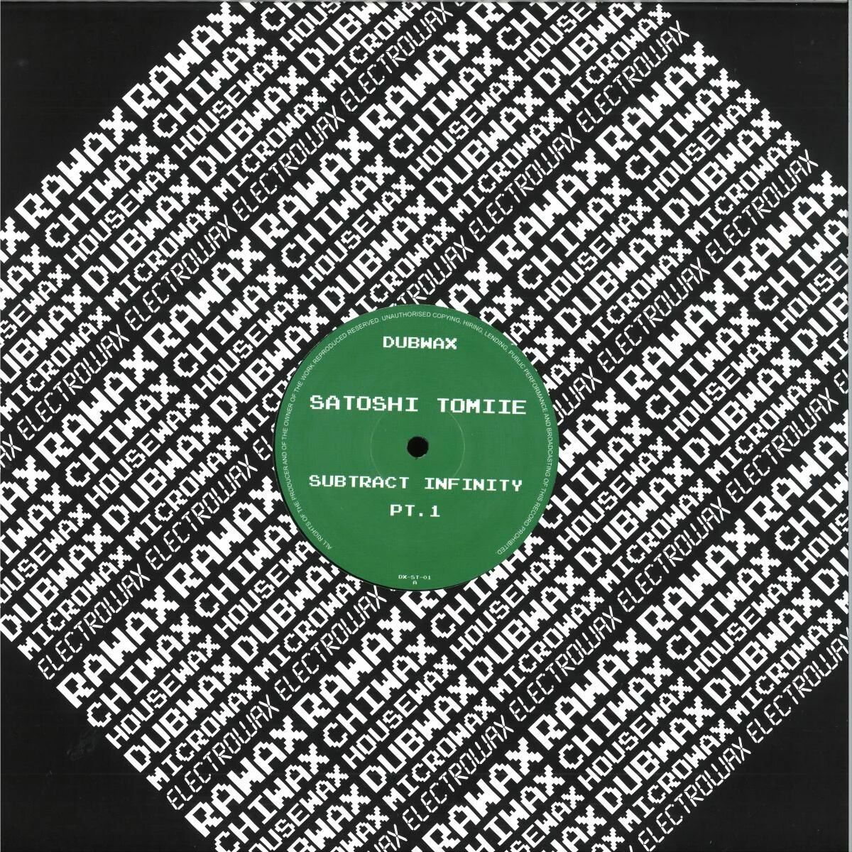 Satoshi Tomiie – Subtract Infinity Pt. 1 vinyl cover