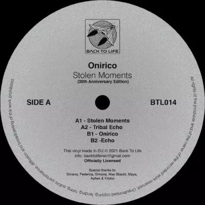 Onirico - Stolen Moments ( 30th Anniversary Edition)  