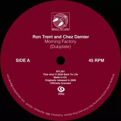 Ron Trent and Chez Damier - Morning Factory (Dubplate) Colored Vinyl