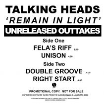 Talking Heads - Remain In Light Unreleased Outtakes 